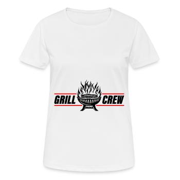 Grill Crew Grillen - Frauen T-Shirt atmungsaktiv - Weiß - Vorne - AI Model Female 172 dark (172cm)
