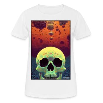 Psy Goa Totenschädel - Frauen T-Shirt atmungsaktiv - Weiß - Vorne - AI Model Female 172 dark (172cm)