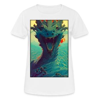 Dragon Water Monster Sea Lake - Women's Breathable T-Shirt - white - Front - AI Model Female 172 dark (172cm)