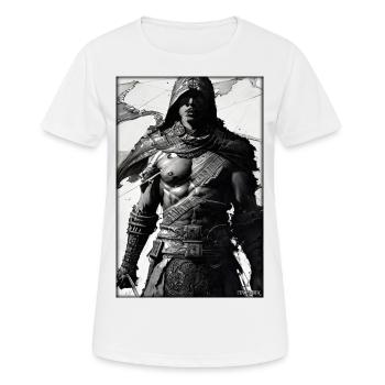 Warrior Sword Vintage Noir Blanc 2 - T-shirt respirant Femme - blanc - Devant - AI Model Female 172 dark (172cm)