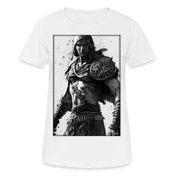 Warrior Sword Vintage Noir Blanc 1 - T-shirt respirant Femme - blanc - Devant - AI Model Female 172 dark (172cm)