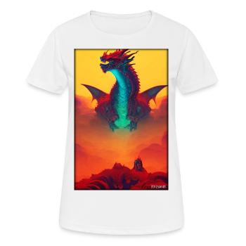 Drache Kreatur Fantasie - Frauen T-Shirt atmungsaktiv - Weiß - Vorne - AI Model Female 172 dark (172cm)