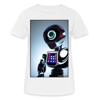 Robot Future Technology Science Android - Women's Breathable T-Shirt - white - Front - AI Model Female 172 dark (172cm)