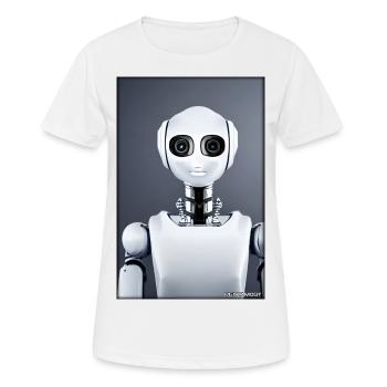 Robot Future Technology Science Android - Women's Breathable T-Shirt - white - Front - AI Model Female 172 dark (172cm)
