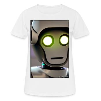 Robot Future Technology Science Android - Women's Breathable T-Shirt - white - Front - AI Model Female 172 dark (172cm)