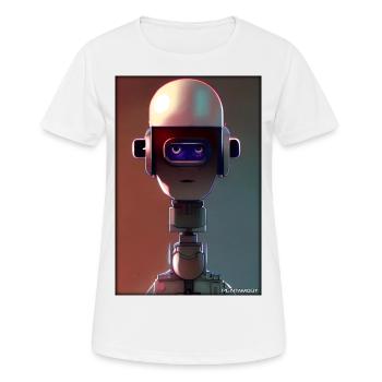 Robot Future Technology Science Android - Women's Breathable T-Shirt - white - Front - AI Model Female 172 dark (172cm)
