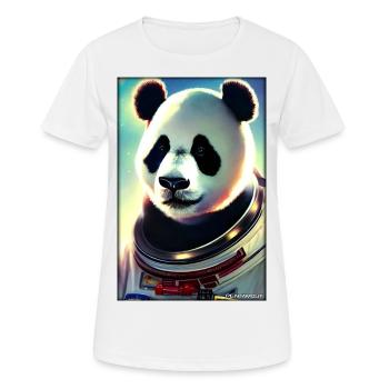 Panda Bear Panda Astronaut Future Sci-Fi Technology - T-shirt respirant Femme - blanc - Devant - AI Model Female 172 dark (172cm)