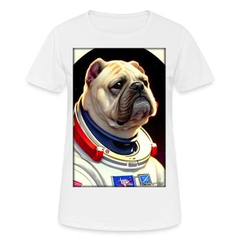 Dog Pet Astronaut Future Sci-Fi Technology - T-shirt respirant Femme - blanc - Devant - AI Model Female 172 dark (172cm)