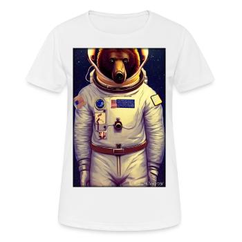 Bear Wildlife Astronaut Future Sci-Fi Technology - T-shirt respirant Femme - blanc - Devant - AI Model Female 172 dark (172cm)