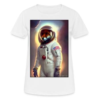 Fox Wildlife Astronaut Future Sci-Fi Technology - T-shirt respirant Femme - blanc - Devant - AI Model Female 172 dark (172cm)
