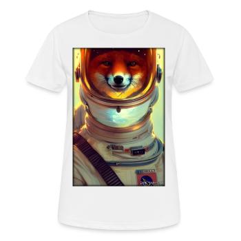 Fox Wildlife Astronaut Future Sci-Fi Technology - T-shirt respirant Femme - blanc - Devant - AI Model Female 172 dark (172cm)