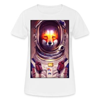 Fox Wildlife Astronaut Future Sci-Fi Technology - T-shirt respirant Femme - blanc - Devant - AI Model Female 172 dark (172cm)