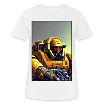 Kampfbot Robot Super Soldat Machine Guerrier - T-shirt respirant Femme - blanc - Devant - AI Model Female 172 dark (172cm)