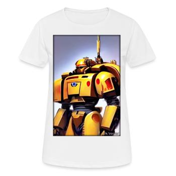 Kampfbot Roboter Supersoldat Maschine Krieger - Frauen T-Shirt atmungsaktiv - Weiß - Vorne - AI Model Female 172 dark (172cm)