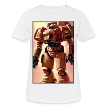Kampfbot Roboter Supersoldat Maschine Krieger - Frauen T-Shirt atmungsaktiv - Weiß - Vorne - AI Model Female 172 dark (172cm)