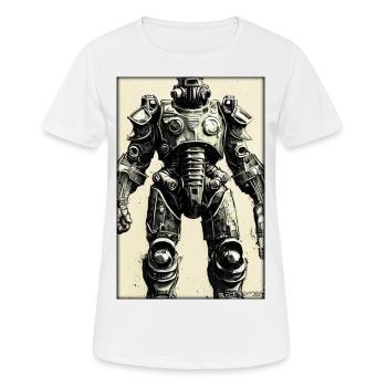 Kampfbot Robot Super Soldat Machine Guerrier - T-shirt respirant Femme - blanc - Devant - AI Model Female 172 dark (172cm)