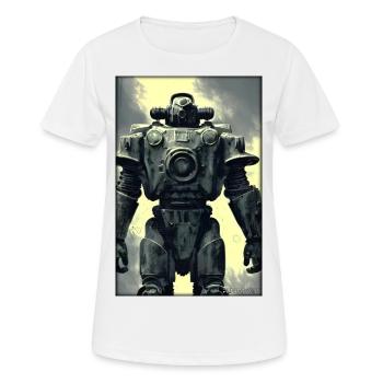 Kampfbot Roboter Supersoldat Maschine Krieger - Frauen T-Shirt atmungsaktiv - Weiß - Vorne - AI Model Female 172 dark (172cm)