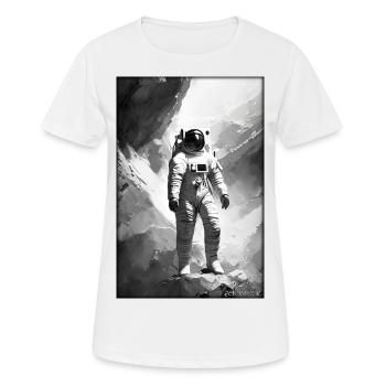 Astronaut Zukunft Sci-Fi Technik - Frauen T-Shirt atmungsaktiv - Weiß - Vorne - AI Model Female 172 dark (172cm)