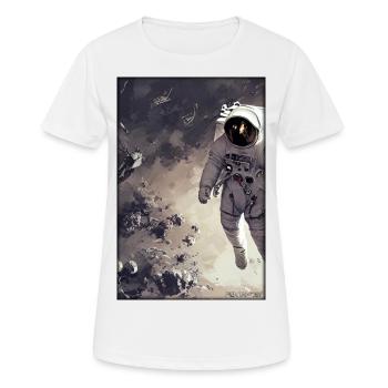 Astronaut Zukunft Sci-Fi Technik - Frauen T-Shirt atmungsaktiv - Weiß - Vorne - AI Model Female 172 dark (172cm)