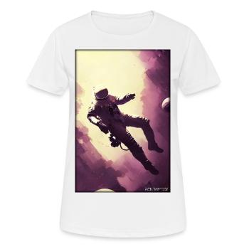 Astronaut Zukunft Sci-Fi Technik - Frauen T-Shirt atmungsaktiv - Weiß - Vorne - AI Model Female 172 dark (172cm)