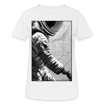 Astronaut Zukunft Sci-Fi Technik - Frauen T-Shirt atmungsaktiv - Weiß - Vorne - AI Model Female 172 dark (172cm)