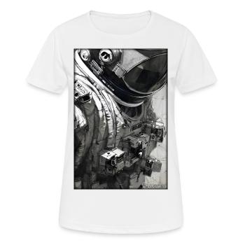 Astronaut Zukunft Sci-Fi Technik - Frauen T-Shirt atmungsaktiv - Weiß - Vorne - AI Model Female 172 dark (172cm)