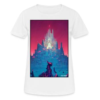 Schloss Burg Festung Architektur Landschaft - Frauen T-Shirt atmungsaktiv - Weiß - Vorne - AI Model Female 172 dark (172cm)