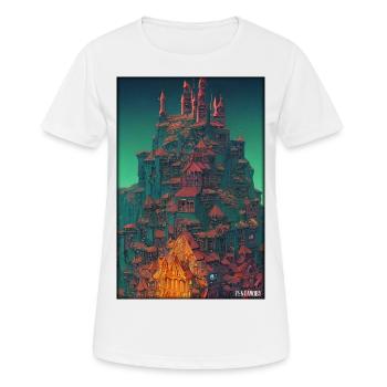 Schloss Burg Festung Architektur Landschaft - Frauen T-Shirt atmungsaktiv - Weiß - Vorne - AI Model Female 172 dark (172cm)