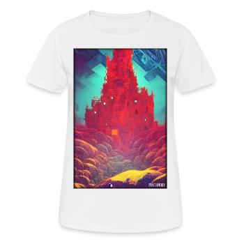 Schloss Burg Festung Architektur Landschaft - Frauen T-Shirt atmungsaktiv - Weiß - Vorne - AI Model Female 172 dark (172cm)