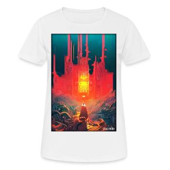 Schloss Burg Festung Architektur Landschaft - Frauen T-Shirt atmungsaktiv - Weiß - Vorne - AI Model Female 172 dark (172cm)