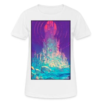 Schloss Burg Festung Architektur Landschaft - Frauen T-Shirt atmungsaktiv - Weiß - Vorne - AI Model Female 172 dark (172cm)