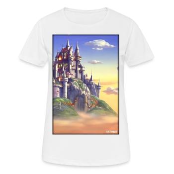 Castle Castle Fortress Architecture Landscape - Women's Breathable T-Shirt - white - Front - AI Model Female 172 dark (172cm)