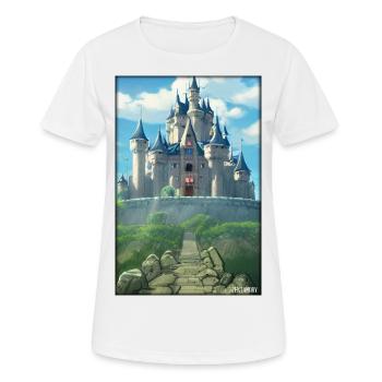 Castle Castle Fortress Architecture Landscape - Women's Breathable T-Shirt - white - Front - AI Model Female 172 dark (172cm)