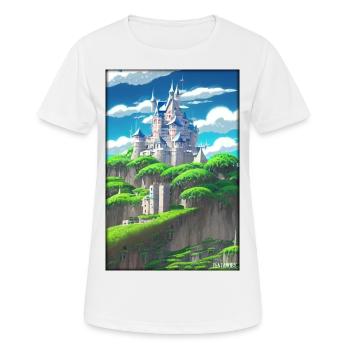 Schloss Burg Festung Architektur Landschaft - Frauen T-Shirt atmungsaktiv - Weiß - Vorne - AI Model Female 172 dark (172cm)