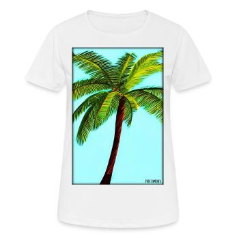 Palm Beach Holiday Summer Sun Sea Travel Holidays - T-shirt respirant Femme - blanc - Devant - AI Model Female 172 dark (172cm)
