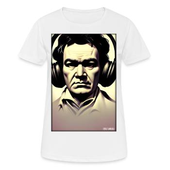 Ludwig van Beethoven DJ Casque Fête musicale - T-shirt respirant Femme - blanc - Devant - AI Model Female 172 dark (172cm)