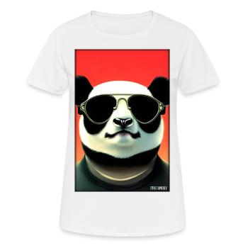 Panda Sonnenbrille Tierwelt Waldtier Tiere Wildnis - Frauen T-Shirt atmungsaktiv - Weiß - Vorne - AI Model Female 172 dark (172cm)
