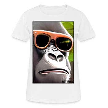 Gorilla Sunglasses Wildlife Forest Animals Wildlife - Women's Breathable T-Shirt - white - Front - AI Model Female 172 dark (172cm)