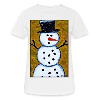 Snowman Snow Winter Christmas Advent - Women's Breathable T-Shirt - white - Front - AI Model Female 172 dark (172cm)