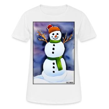 Snowman Snow Winter Christmas Advent - Women's Breathable T-Shirt - white - Front - AI Model Female 172 dark (172cm)