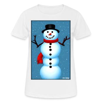 Snowman Snow Winter Christmas Advent - Women's Breathable T-Shirt - white - Front - AI Model Female 172 dark (172cm)