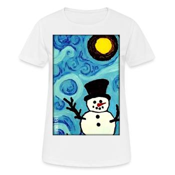 Snowman Snow Winter Christmas Advent - Women's Breathable T-Shirt - white - Front - AI Model Female 172 dark (172cm)