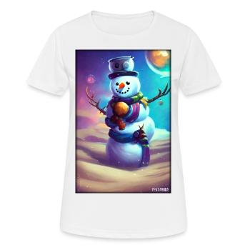 Snowman Snow Winter Christmas Advent - Women's Breathable T-Shirt - white - Front - AI Model Female 172 dark (172cm)
