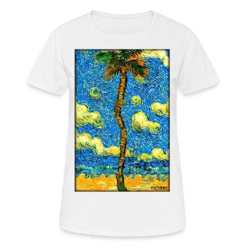 Palm Beach Holiday Summer Sun Sea Travel Holidays - T-shirt respirant Femme - blanc - Devant - AI Model Female 172 dark (172cm)