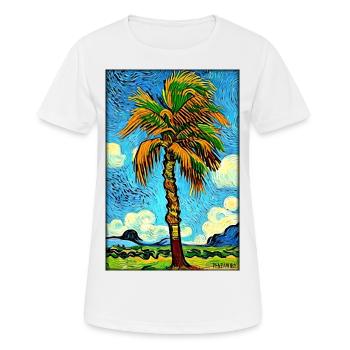Palm Beach Holiday Summer Sun Sea Travel Holidays - T-shirt respirant Femme - blanc - Devant - AI Model Female 172 dark (172cm)