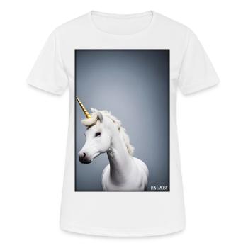 Licorne Arc-en-ciel Magie Conte de fées Animal mythique - T-shirt respirant Femme - blanc - Devant - AI Model Female 172 dark (172cm)
