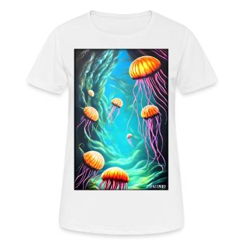 Meeresleben Unterwasserwelt Fische Meerestier See - Frauen T-Shirt atmungsaktiv - Weiß - Vorne - AI Model Female 172 dark (172cm)