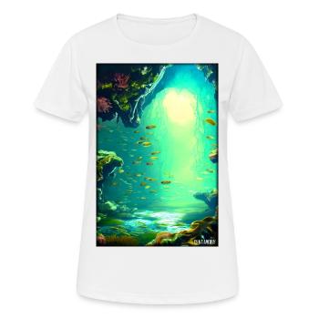 Meeresleben Unterwasserwelt Fische Meerestier See - Frauen T-Shirt atmungsaktiv - Weiß - Vorne - AI Model Female 172 dark (172cm)