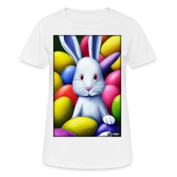 Hase Osterhase Ostern Haustier Osterfest Feiertag - Frauen T-Shirt atmungsaktiv - Weiß - Vorne - AI Model Female 172 dark (172cm)