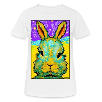 Hase Osterhase Ostern Haustier Osterfest Feiertag - Frauen T-Shirt atmungsaktiv - Weiß - Vorne - AI Model Female 172 dark (172cm)